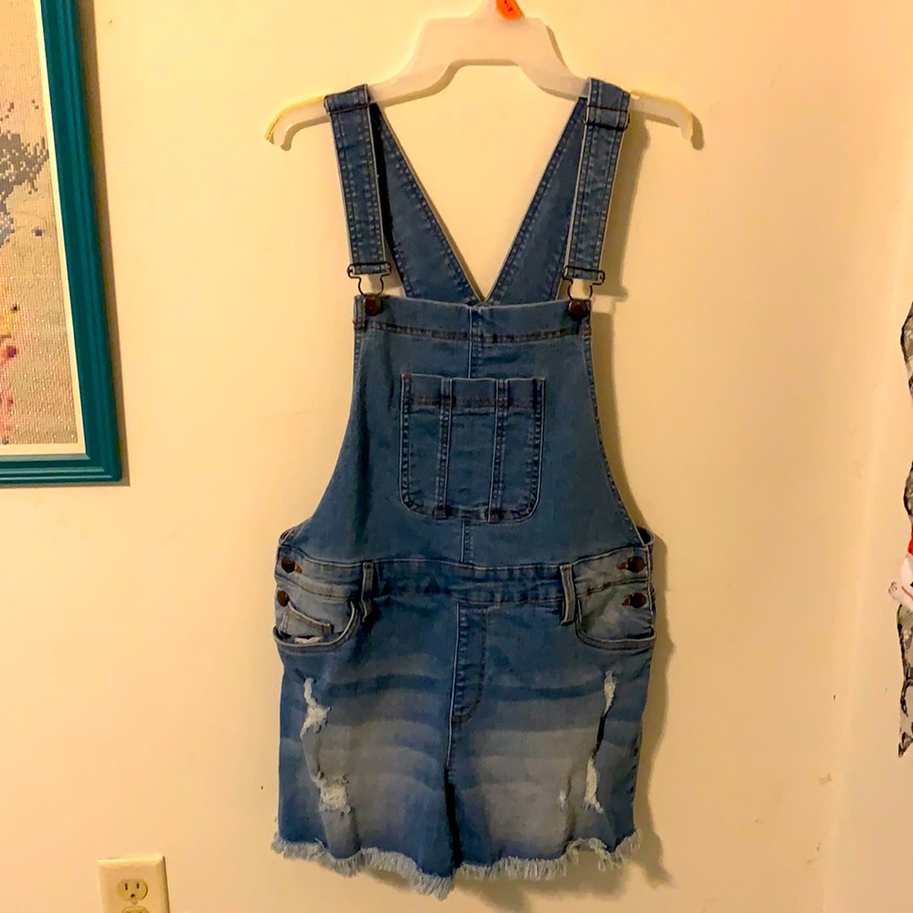 Venus Jean short overalls, gently used